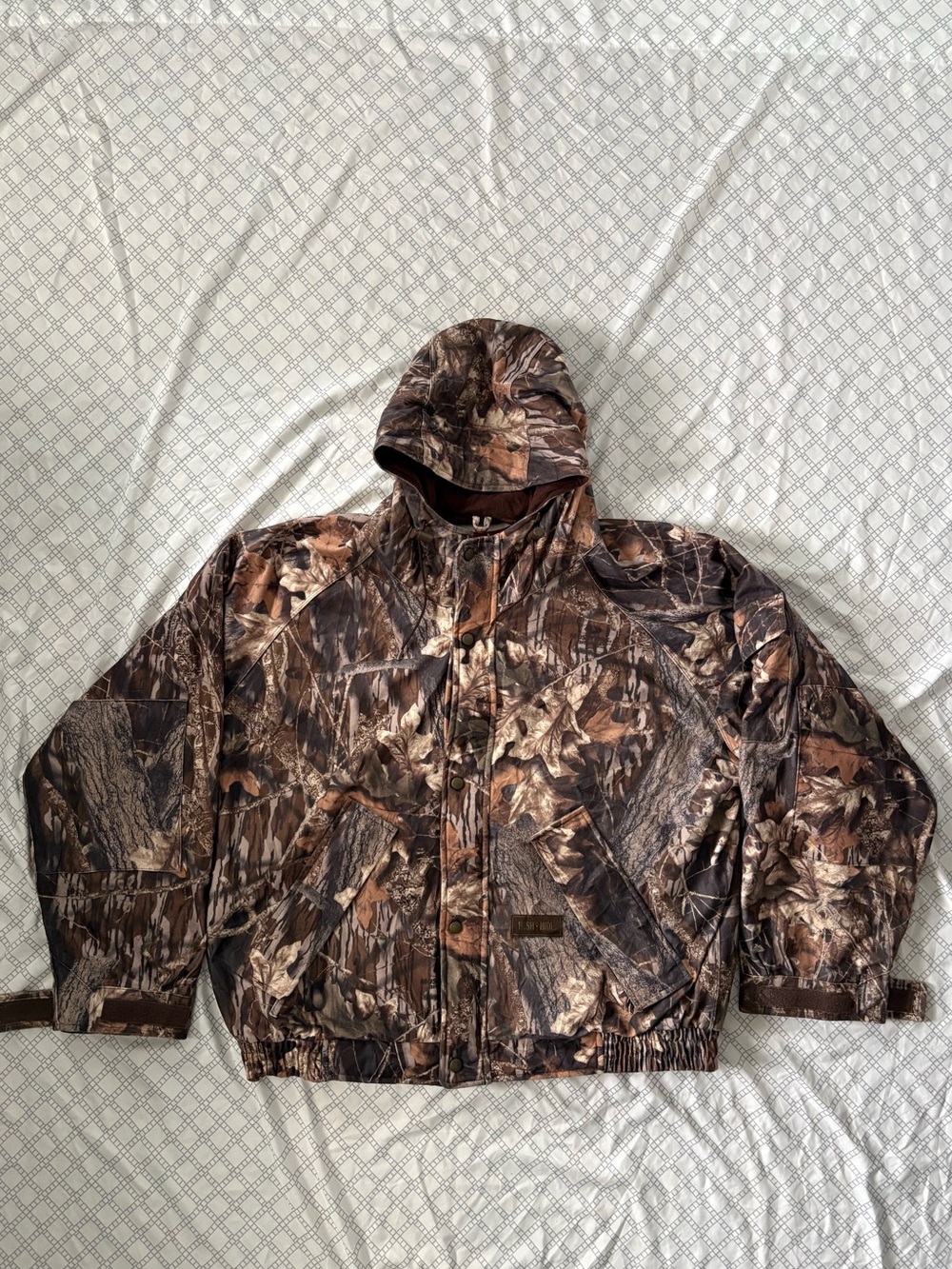 Vintage Gamehide Hush Hide Forest Floor Camouflage Hunting Jacket